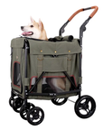 Ibiyaya Pet Wagon for dogs up to 25kg - Army Green - Henlo Pets