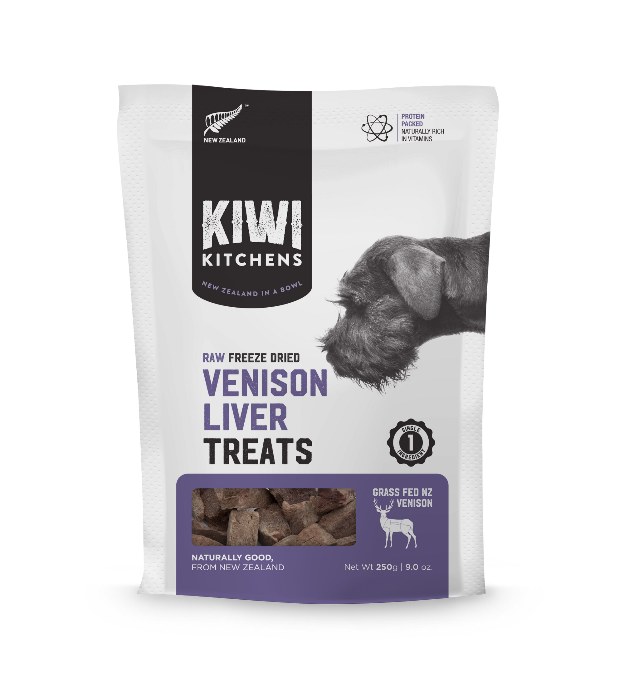 Kiwi Kitchens Freeze Dried Venison Liver Treat 250g - Henlo Pets