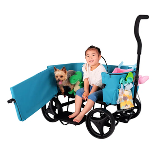 Ibiyaya Noah All Around Pet Beach Wagon up to 50kg - Pacific Blue - Henlo Pets