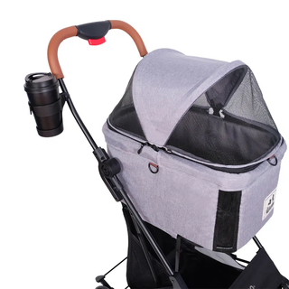 Ibiyaya 3-in-1 Travois Detachable Carrier Pet Stroller for Small to Medium Pets - Nimbus Grey - Henlo Pets