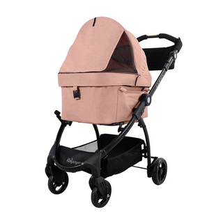 Ibiyaya CLEO Car Seat Travel Function Pet Stroller - Coral Pink - Henlo Pets