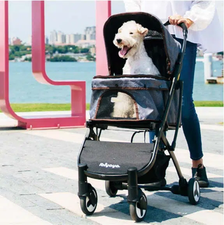 Ibiyaya Speedy Fold East Store Pet Stroller - Grey Denim - Henlo Pets