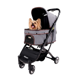 Ibiyaya Speedy Fold East Store Pet Stroller - Grey Denim - Henlo Pets