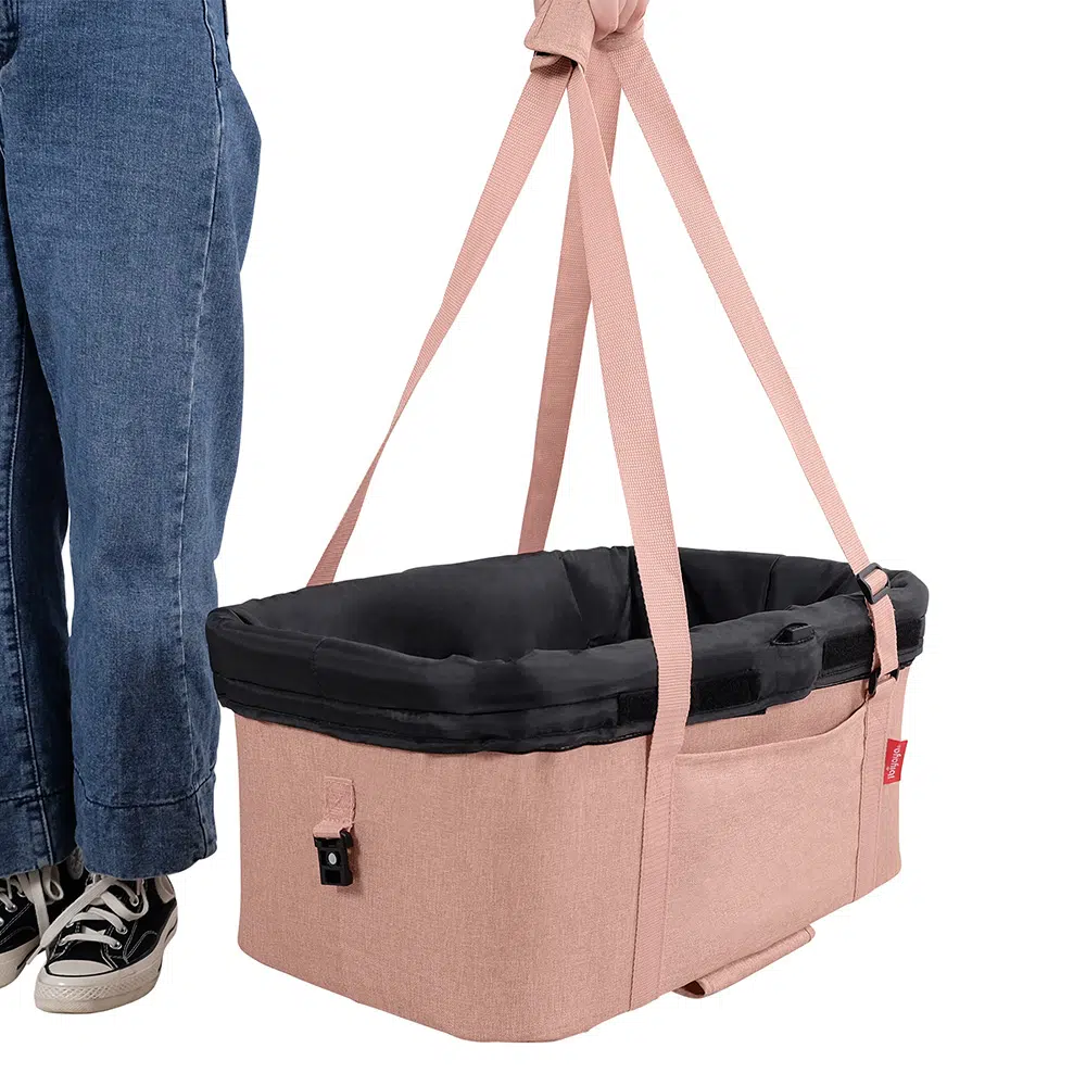 Ibiyaya CLEO Car Seat Travel Function Pet Stroller - Coral Pink - Henlo Pets