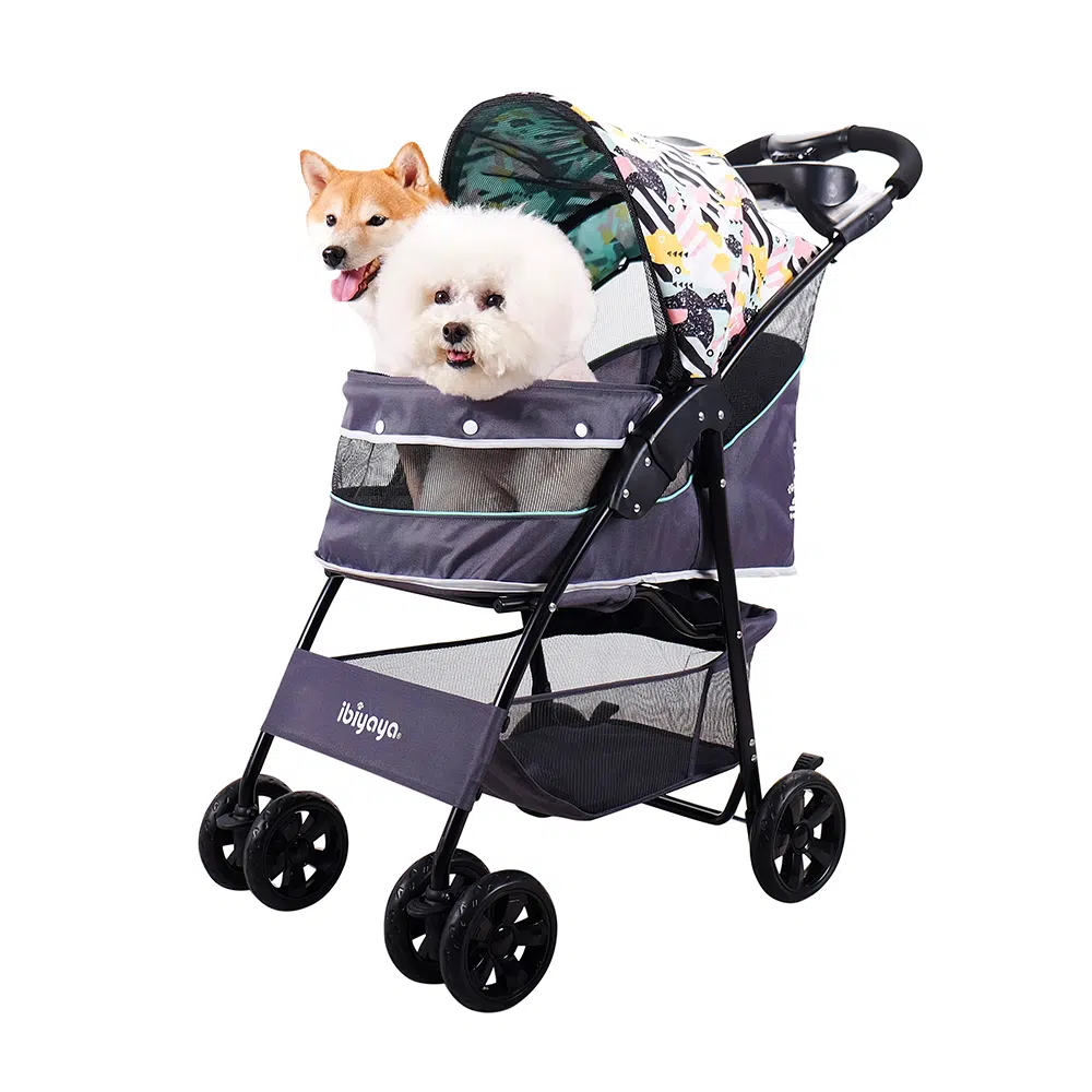 Ibiyaya Cloud 9 4-Wheel Foldable Pet Stroller - Mint Green - Henlo Pets