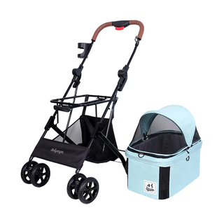 Ibiyaya 3-in-1 Travois Detachable Carrier Pet Stroller for Small to Medium Pets - Spearmint - Henlo Pets