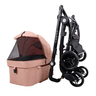 Ibiyaya CLEO Car Seat Travel Function Pet Stroller - Coral Pink - Henlo Pets