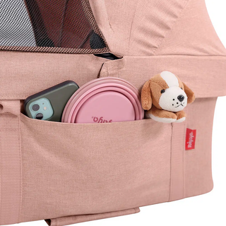 Ibiyaya CLEO Car Seat Travel Function Pet Stroller - Coral Pink - Henlo Pets