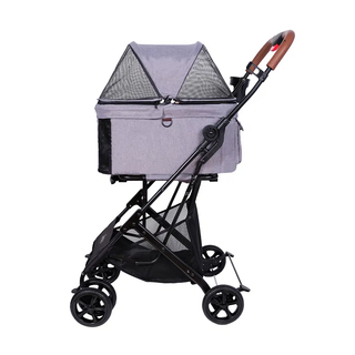 Ibiyaya 3-in-1 Travois Detachable Carrier Pet Stroller for Small to Medium Pets - Nimbus Grey - Henlo Pets