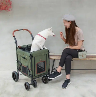 Ibiyaya Pet Wagon for dogs up to 25kg - Dirty Peach - Henlo Pets