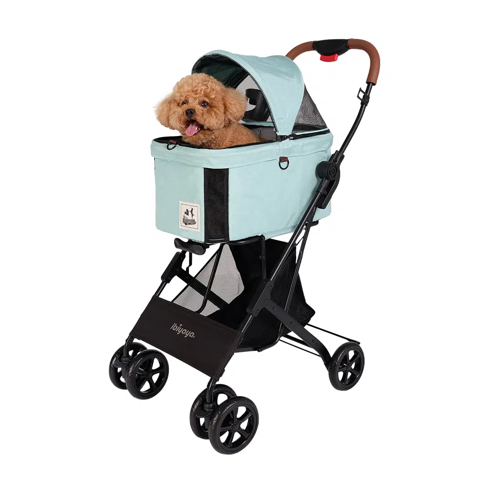 Ibiyaya 3-in-1 Travois Detachable Carrier Pet Stroller for Small to Medium Pets - Spearmint - Henlo Pets