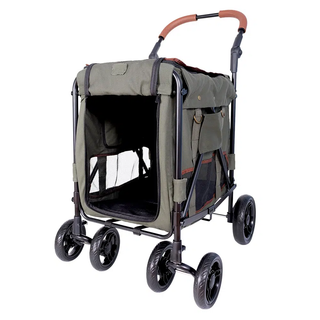 Ibiyaya Pet Wagon for dogs up to 25kg - Army Green - Henlo Pets