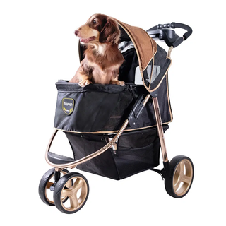 Ibiyaya Monarch Premium Aluminum Alloy Pet Stroller - Luxury Gold - Henlo Pets