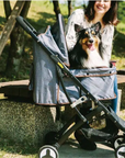 Ibiyaya Speedy Fold East Store Pet Stroller - Grey Denim - Henlo Pets