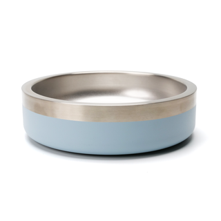 Stainless Steel Pet Bowl with Non-Slip Base - Blue - Henlo Pets