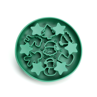 Starry Night Christmas Slow Feeder Bowl Green | Henlo Pets
