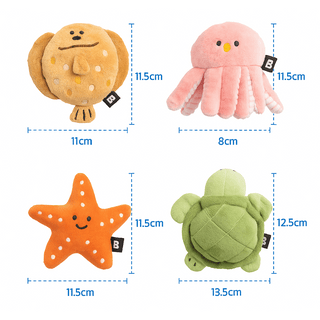 Bite Me Sea Friends Nose Work Plush Dog Toy | Henlo Pets