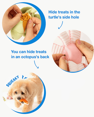 Bite Me Sea Friends Nose Work Plush Dog Toy | Henlo Pets