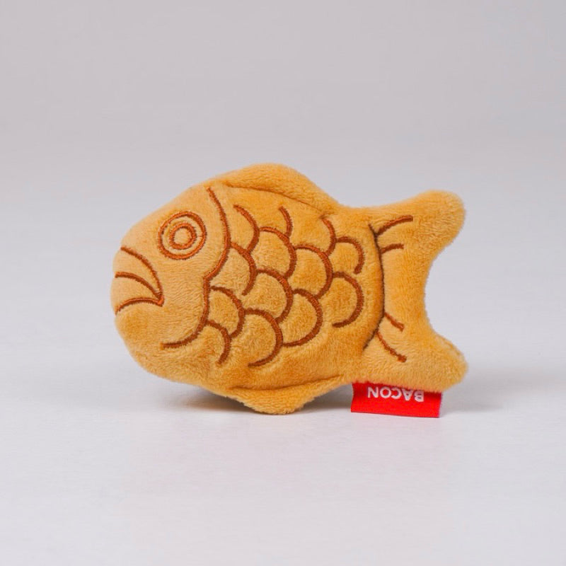 Bacon Taiyaki Fish Pastry Plush Dog Toy - Henlo Pets