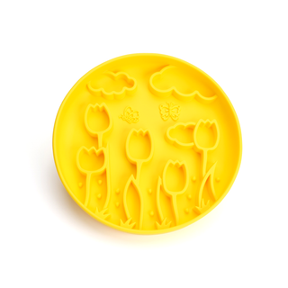 Yellow Tulip Slow Feeder Bowl | Henlo Pets