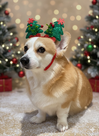 Festive Holiday Headbands - Reindeer Antlers / Christmas Trees | Henlo Pets