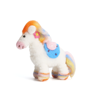 Handmade Wool Christmas Decoration/Ornaments Rainbow Pony | Henlo Pets
