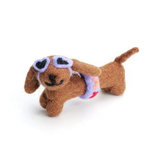 Handmade Wool Christmas Decoration/Ornaments Sausage Dog | Henlo Pets