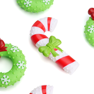 Holiday Joy Squeaky Chew Toy Set | Henlo Pets