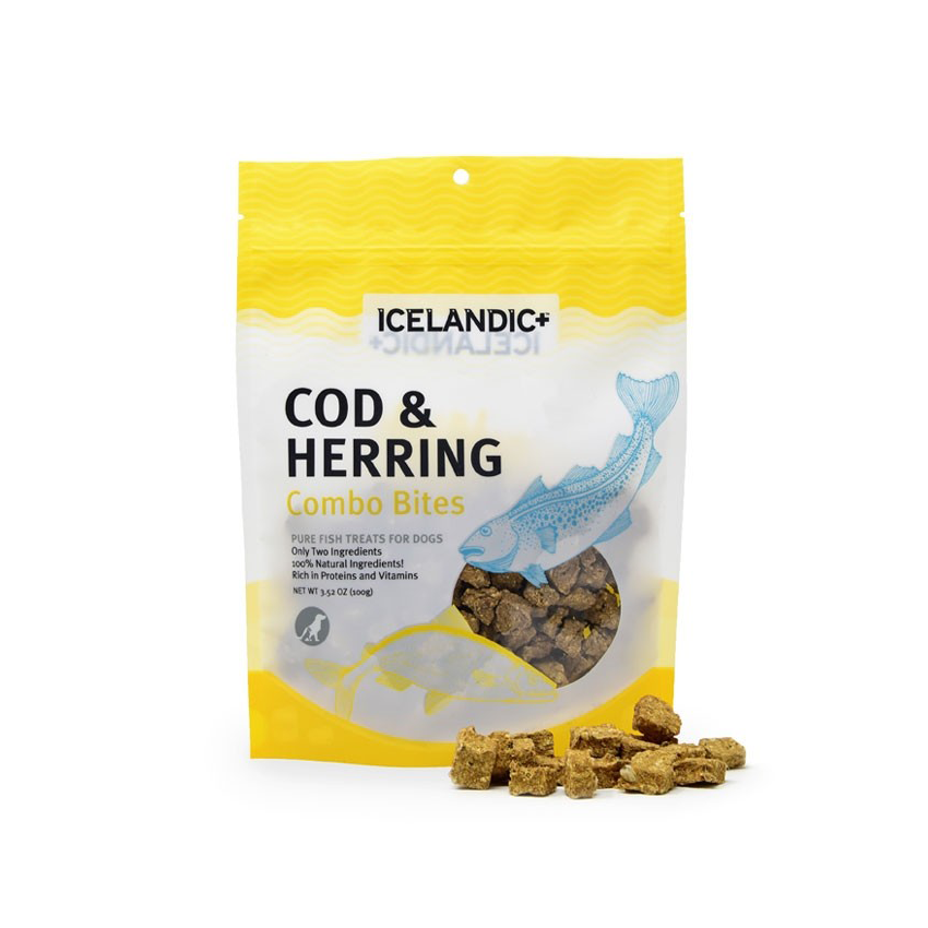 Icelandic+ Cod &amp; Herring Combo Bites Fish Dog Treat - Henlo Pets