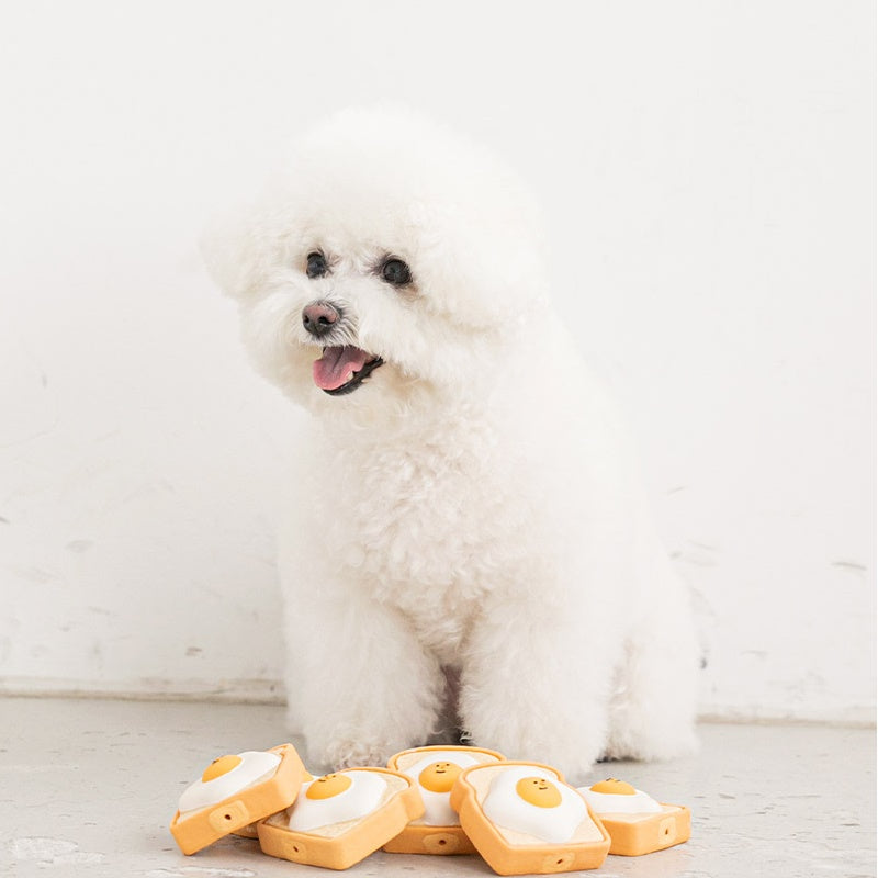 Bite Me - Egg Toast Latex Toy - Henlo Pets