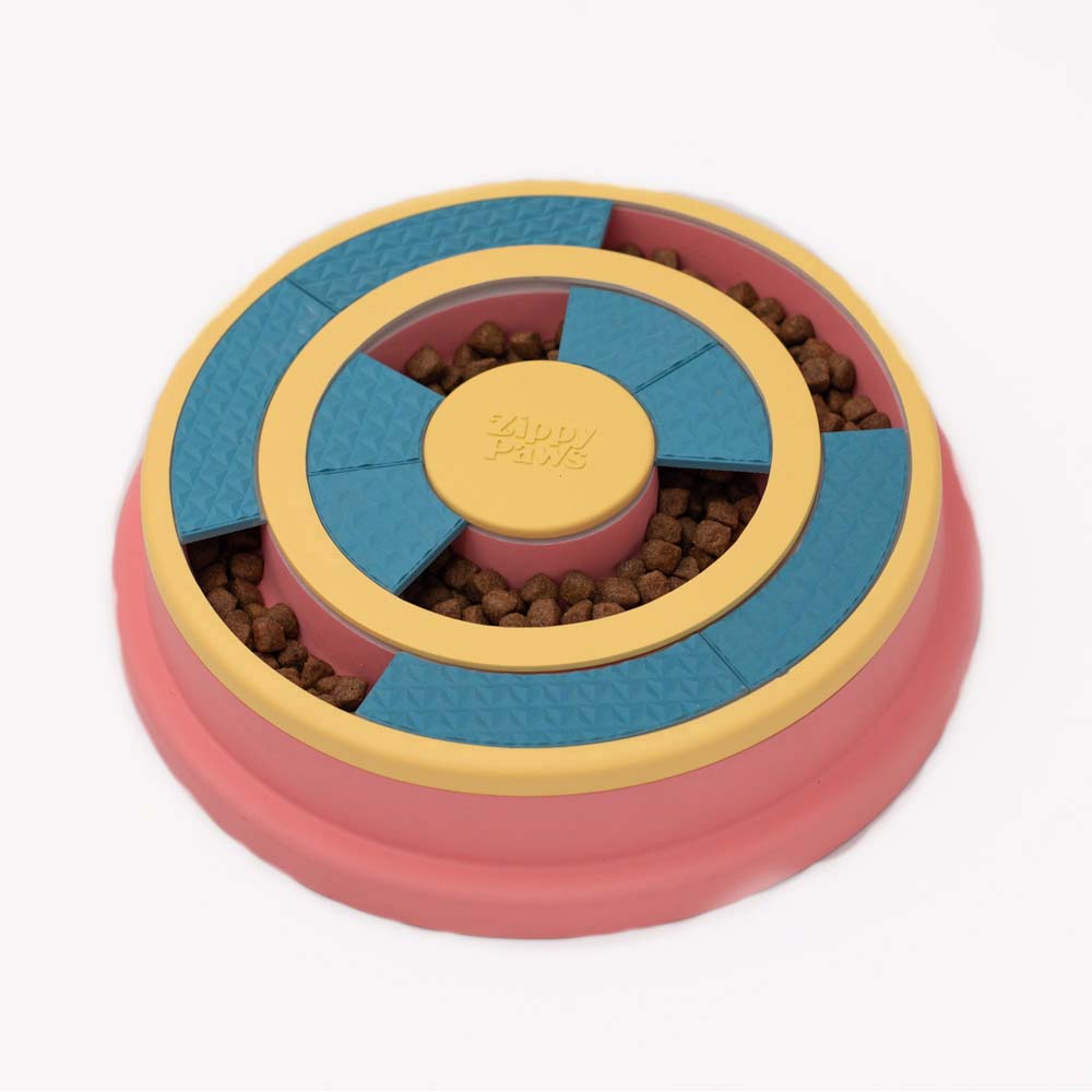Zippy Paws - Wagging Wheel Puzzler Feeder Bowl - Henlo Pets