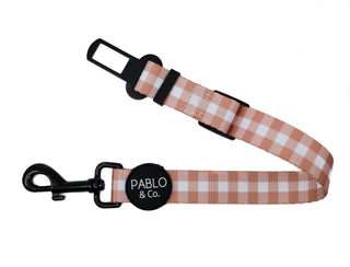 Pablo & Co - Chocolate Gingham Car Restraint - Henlo Pets