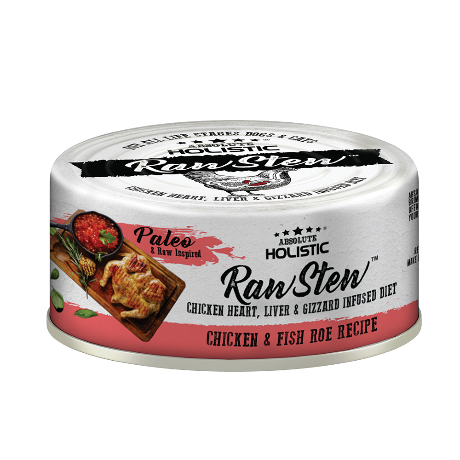Absolute Holistic - Raw Stew Chicken &amp; Fish Roe (2x80g) - Henlo Pets