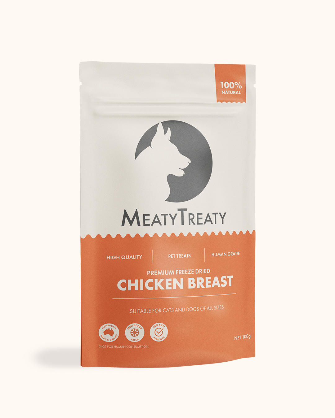 MeatyTreaty - Freeze Dired Chicken Breast 100g - Henlo Pets