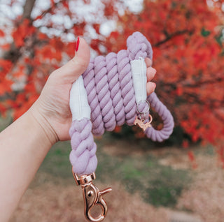 Sassy Woof Rope Leash - Lavender - Henlo Pets