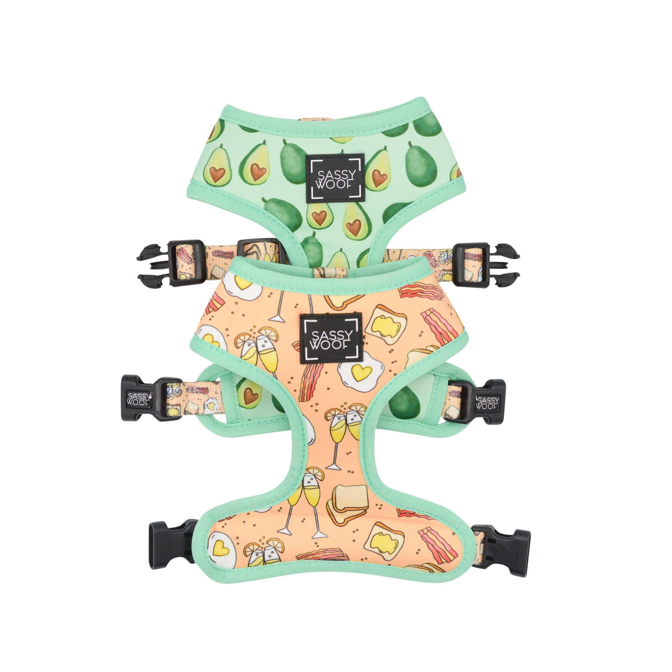 Sassy Woof Reversible Harness - Let's Brunch [CLEARANCE] - Henlo Pets