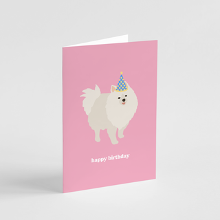 Pomeranian Happy Birthday Card - Henlo Pets