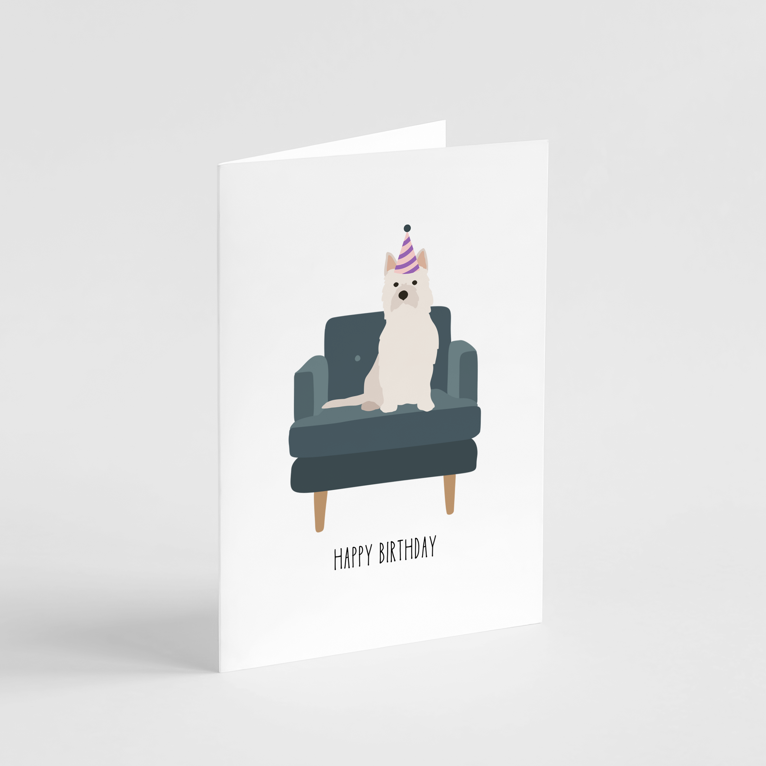 Highland Terrier Happy Birthday Card - Henlo Pets