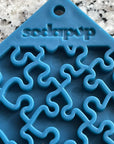 SodaPup - Jigsaw Square eMat Licking Mat Blue - Henlo Pets