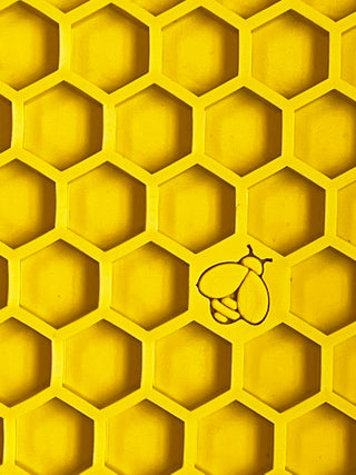 SodaPup - Honeycomb Square eMat Licking Mat Yellow - Henlo Pets