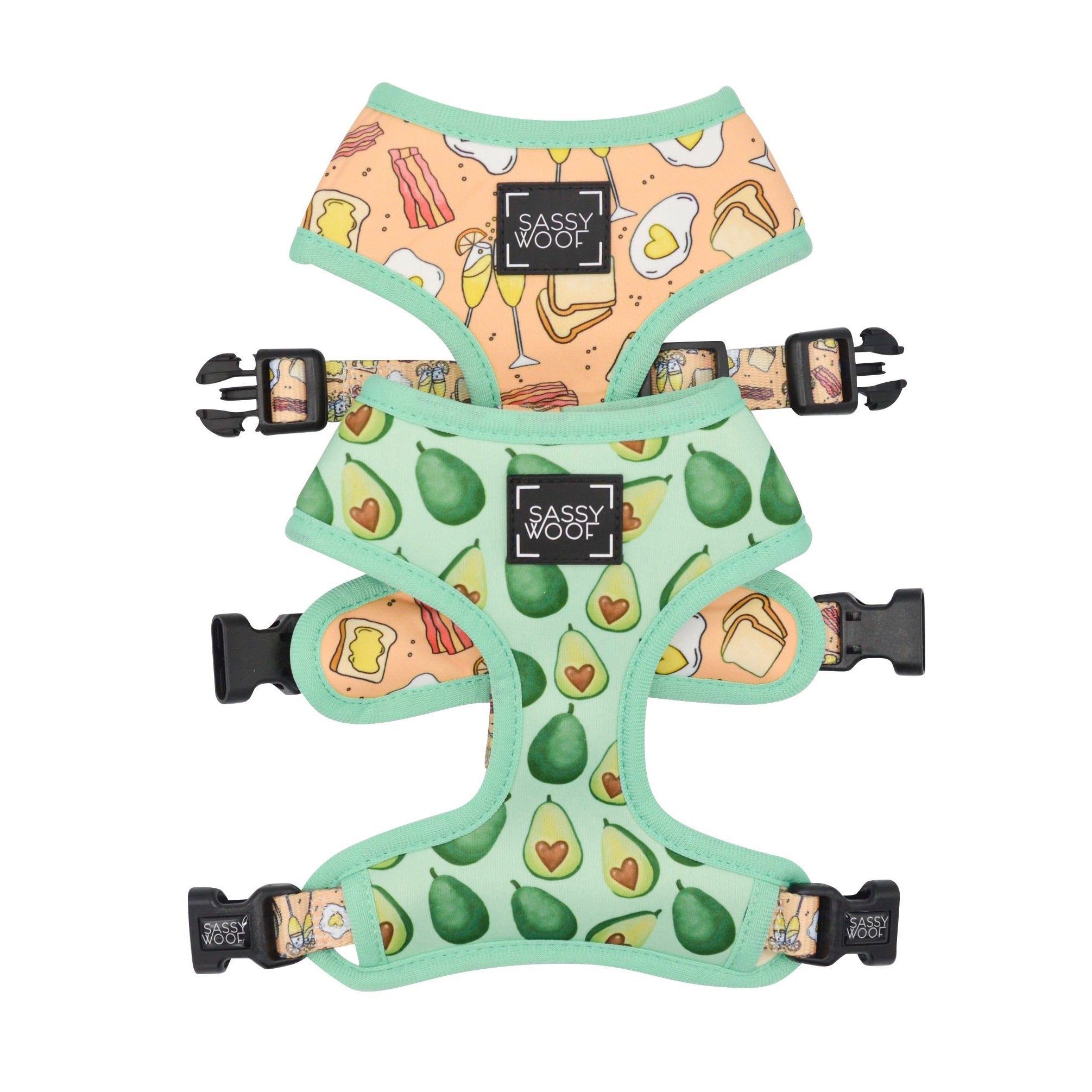 Sassy Woof Reversible Harness - Let's Brunch [CLEARANCE] - Henlo Pets