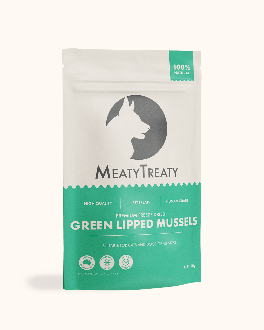 MeatyTreaty - Green Lipped Mussels 50g - Henlo Pets