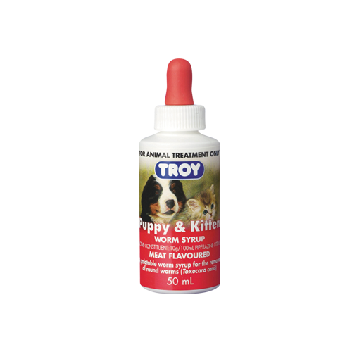 TROY - Puppy &amp; Kitten Worm Syrup - Henlo Pets