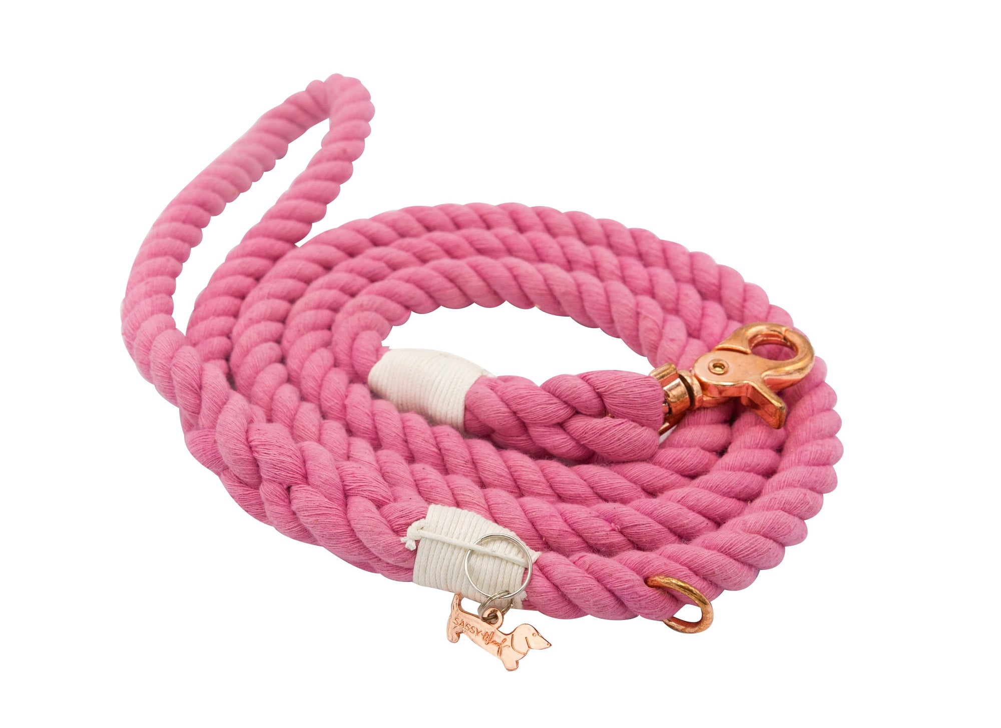 Sassy Woof Rope Leash - Cotton Candy - Henlo Pets