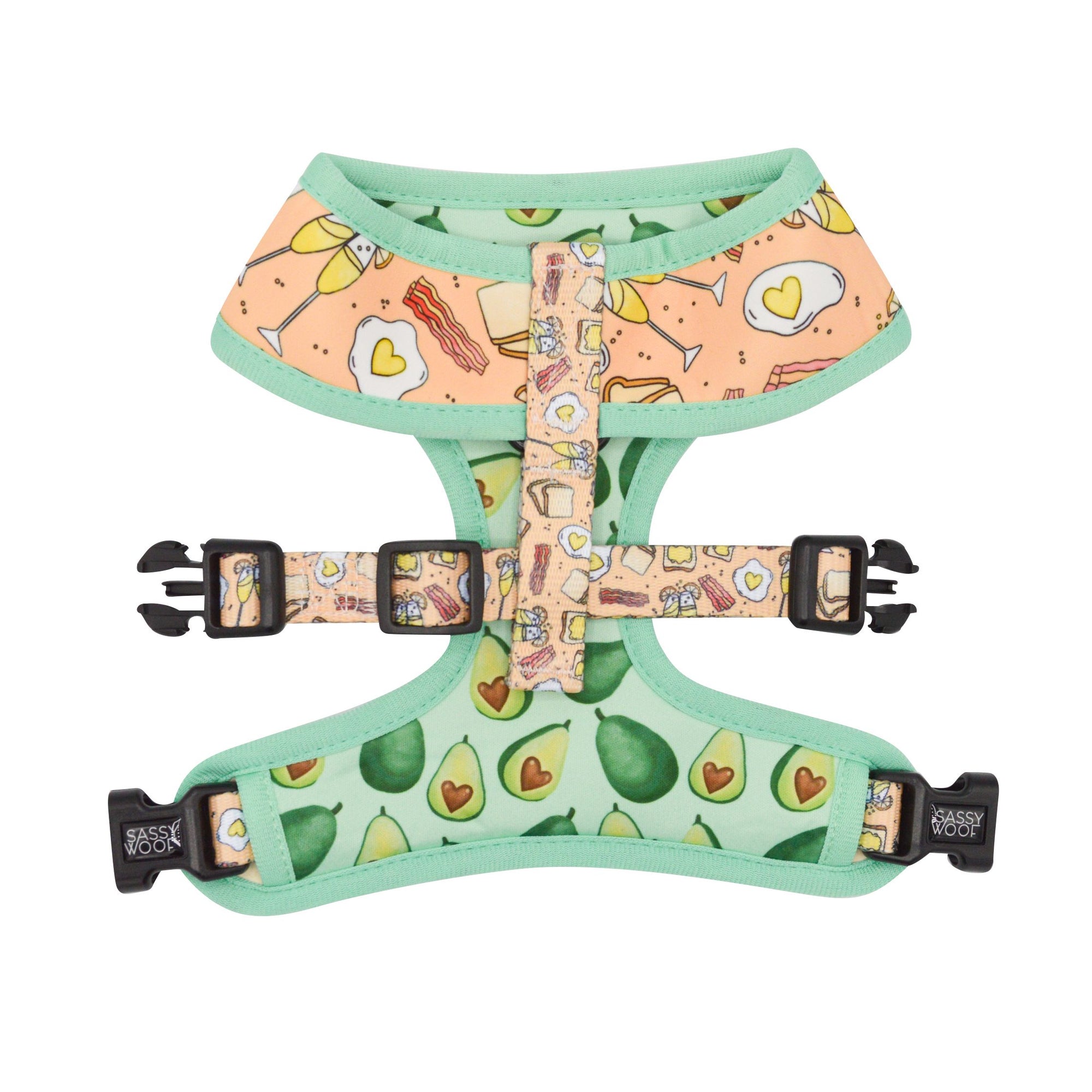 Sassy Woof Reversible Harness - Let&#39;s Brunch [CLEARANCE] - Henlo Pets