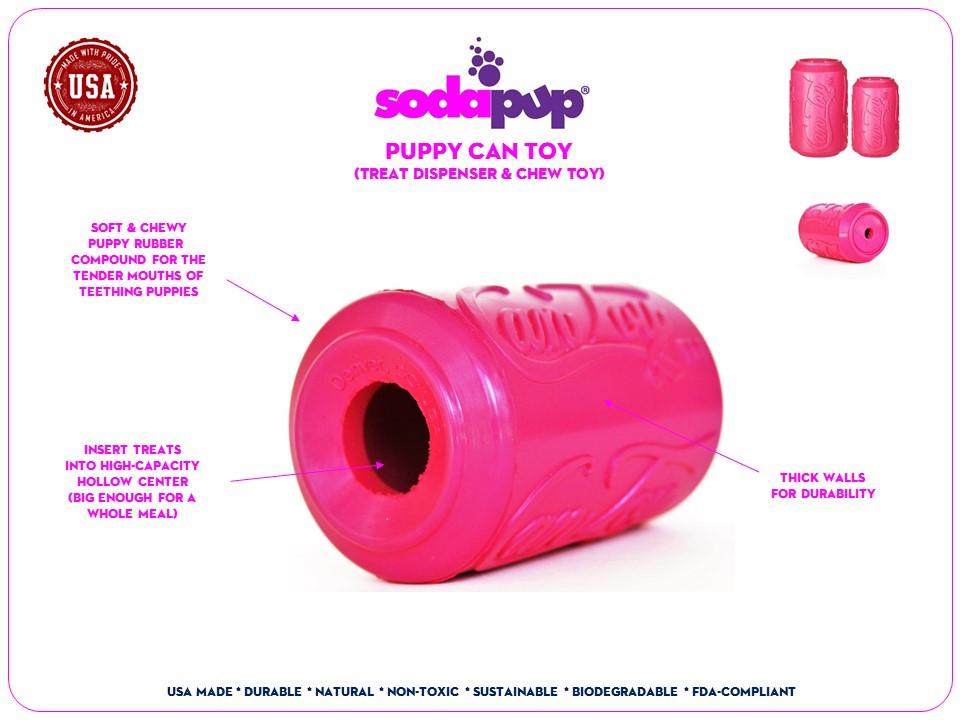 SodaPup - Puppy Can Toy Chew Toy &amp; Treat Dispenser - Henlo Pets