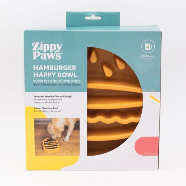 Zippy Paws Happy Bowl - Hamburger - Henlo Pets