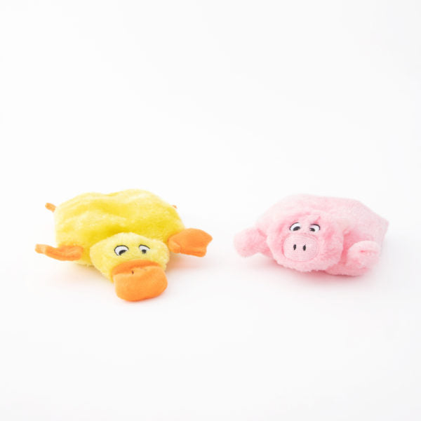 Zippy Paws - Squeakie Pad Duck &amp; Pig - Henlo Pets