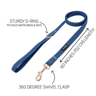 Sassy Woof Leash - Denim - Henlo Pets