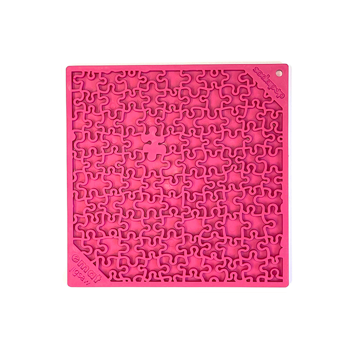 SodaPup - Jigsaw Square eMat Licking Mat Pink - Henlo Pets